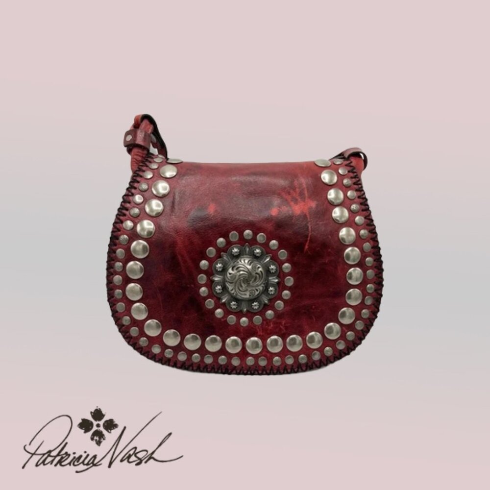 Patricia Nash Distress Leather Medallion Luciana Crossbody